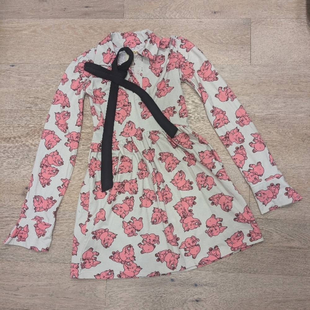 HLT Pink Bear Print Dress Hugo loves Tiki